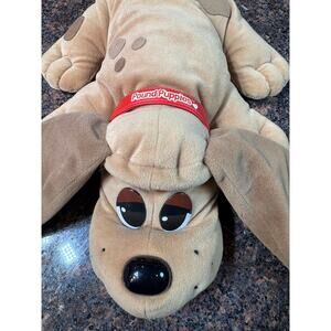 Vintage Pound Puppy 1997 Galoob Tan with Brown Spots and Red Collar
